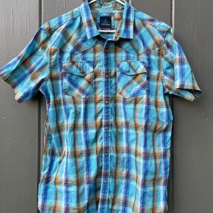 Prana Men's "Western"-Style, Button Snap, Short-Sleeve